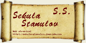 Sekula Stanulov vizit kartica